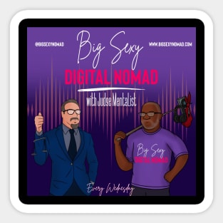 Big Sexy Digital Nomad Logo Art Sticker